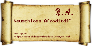 Neuschloss Afrodité névjegykártya